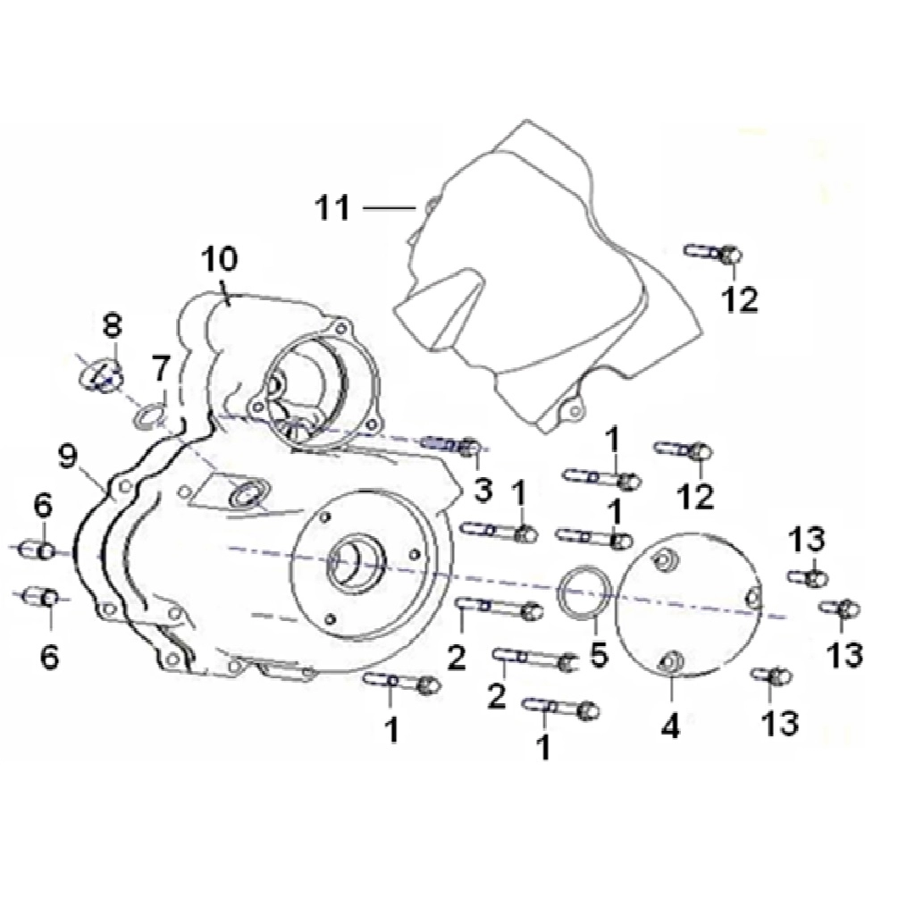 KUBA SUPERLIGHT 125 MOTOR KAPAĞI SOL DEKORU #KM 74325